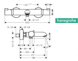 TERMOSTATICA BAÑO ECOSTAT COMFORT HANSGROHE